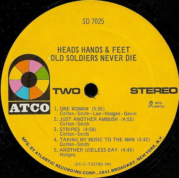 Heads Hands & Feet - Old Soldiers Never Die (LP, Album, PR)