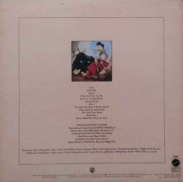 Ry Cooder - Borderline (LP, Album)