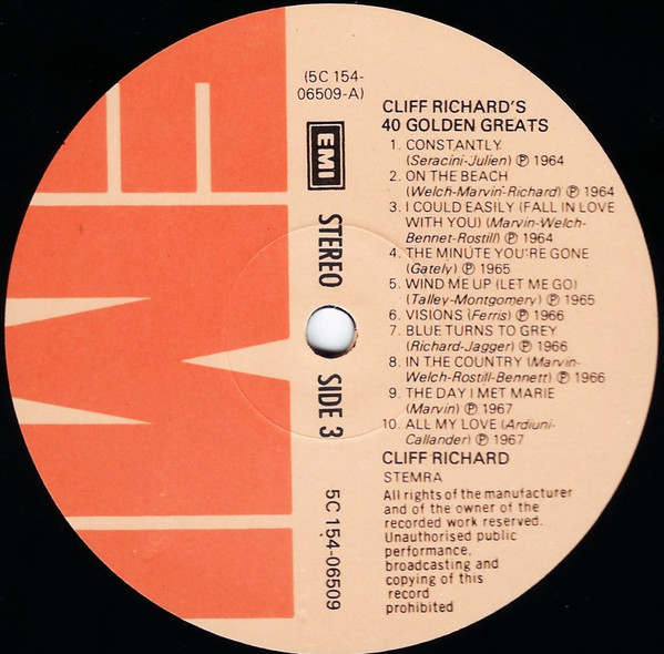 Cliff Richard - 40 Golden Greats (2xLP, Comp)