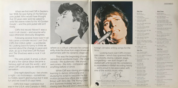 Cliff Richard - 40 Golden Greats (2xLP, Comp)
