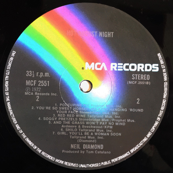 Neil Diamond - Hot August Night (2xLP, RE)