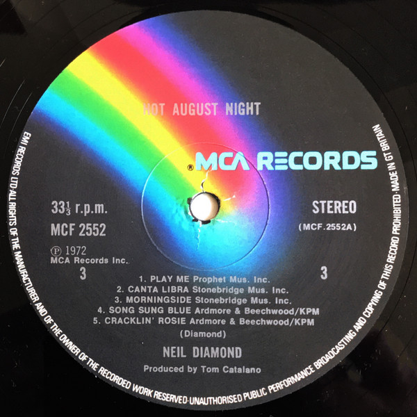 Neil Diamond - Hot August Night (2xLP, RE)