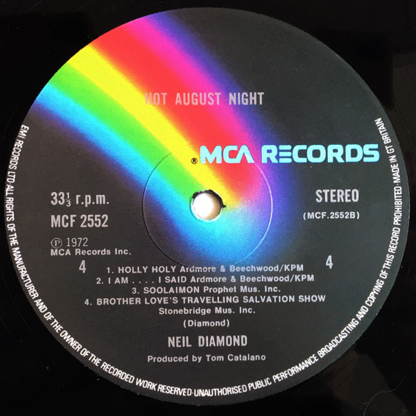 Neil Diamond - Hot August Night (2xLP, RE)