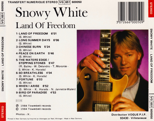 Snowy White - Land Of Freedom (CD, Album)