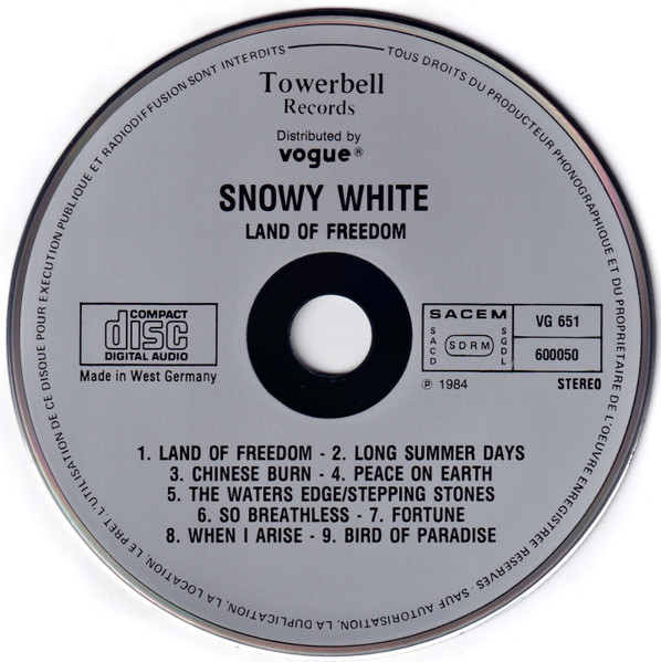 Snowy White - Land Of Freedom (CD, Album)
