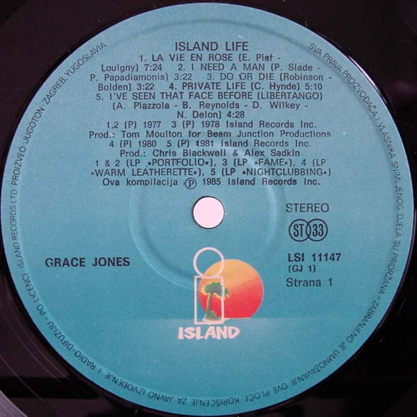 Grace Jones - Island Life (LP, Comp, Gat)