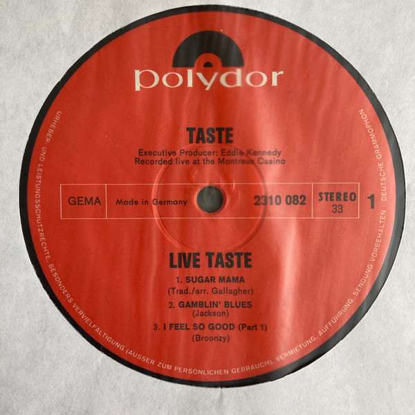 Taste (2) - Live Taste (LP, Album)