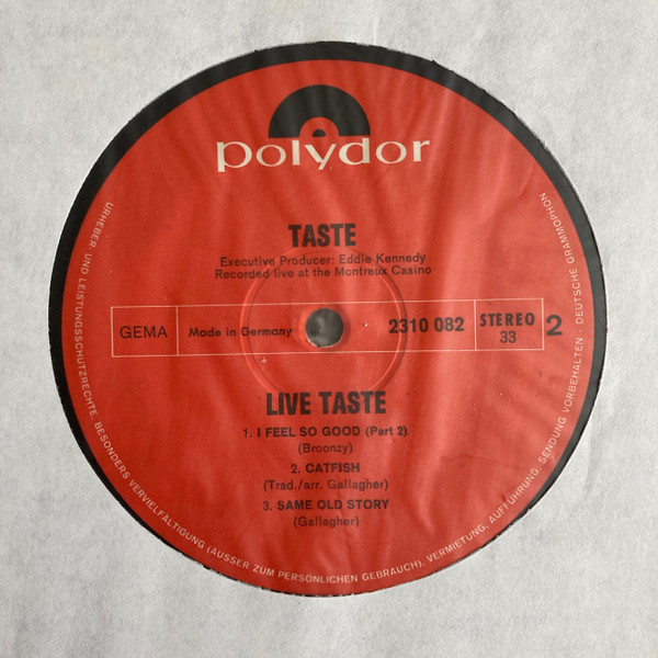 Taste (2) - Live Taste (LP, Album)
