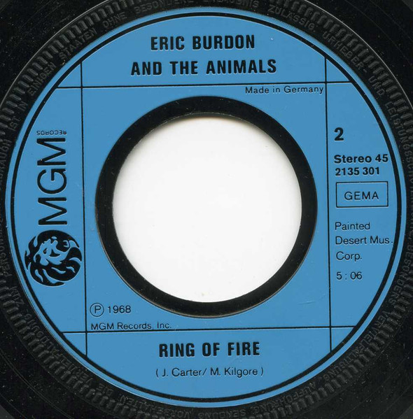 Eric Burdon And The Animals* - San Franciscan Nights / Ring Of Fire (7
