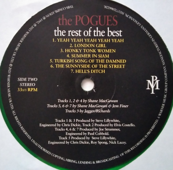 The Pogues - The Rest Of The Best (LP, Comp, Ltd, RE, Gre)