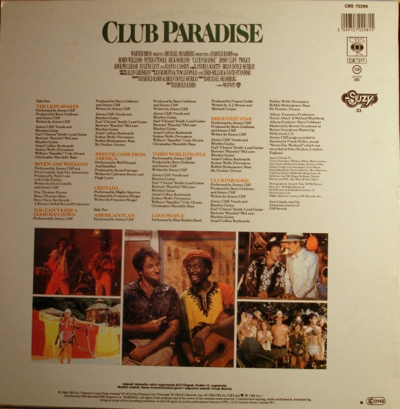 Various - Club Paradise - Original Motion Picture Soundtrack (LP, Comp)