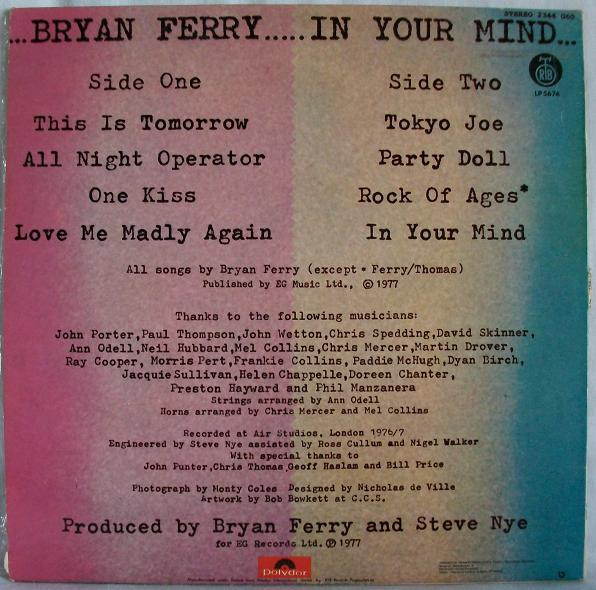 Bryan Ferry - In Your Mind (LP, Album)