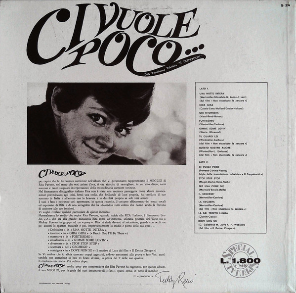 Rita Pavone - Ci Vuole Poco (LP, Comp)