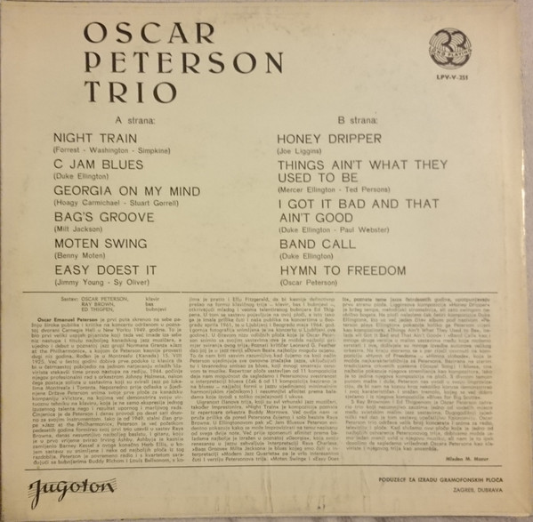 The Oscar Peterson Trio - Night Train (LP, Album, RE)