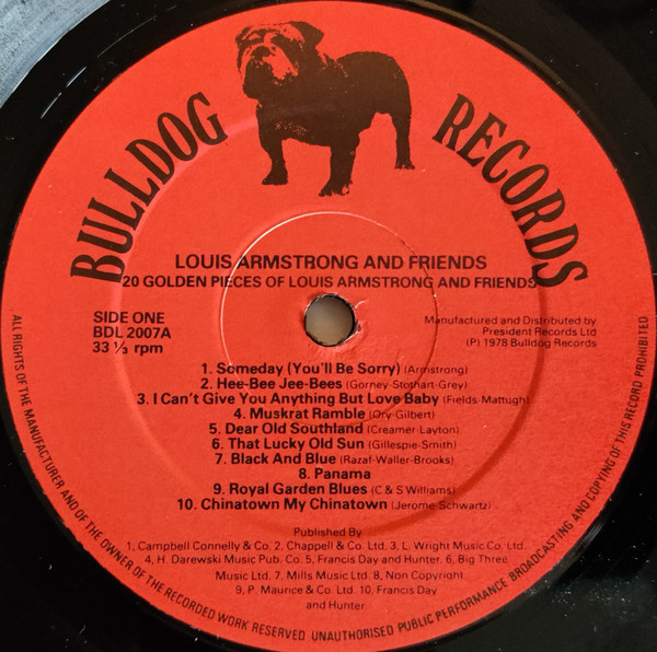 Louis Armstrong And Friends* - 20 Golden Pieces Of Louis Armstrong And Friends (LP, Comp, RM)