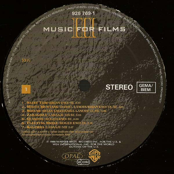 Various - Music For Films III (LP, Album)