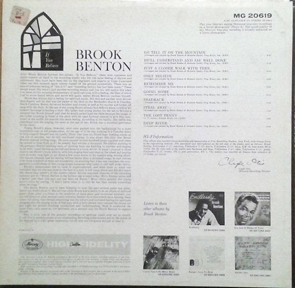 Brook Benton - If You Believe (LP, Mono)