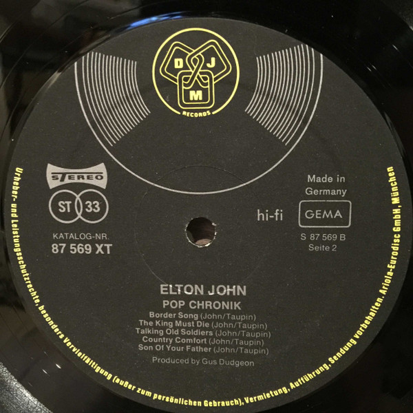 Elton John - Pop Chronik (2xLP, Comp, Gat)