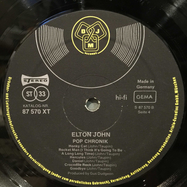 Elton John - Pop Chronik (2xLP, Comp, Gat)