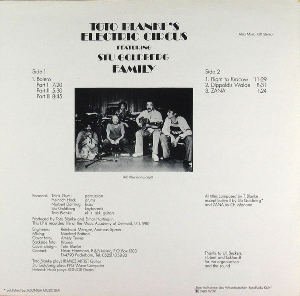Toto Blanke's Electric Circus Featuring Stu Goldberg - Family (LP, Album)