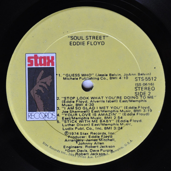 Eddie Floyd - Soul Street (LP, Album, Son)
