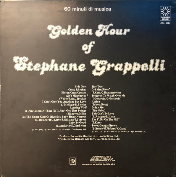 Stéphane Grappelli - Golden Hour Of Stephane Grappelli (LP, Album, RE)