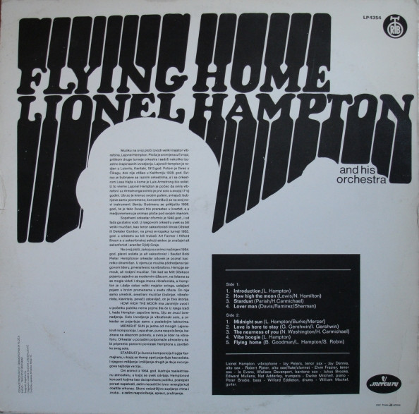 Lionel Hampton And His Orchestra - Flying Home - Apollo Hall Concert (LP, Album, RE)