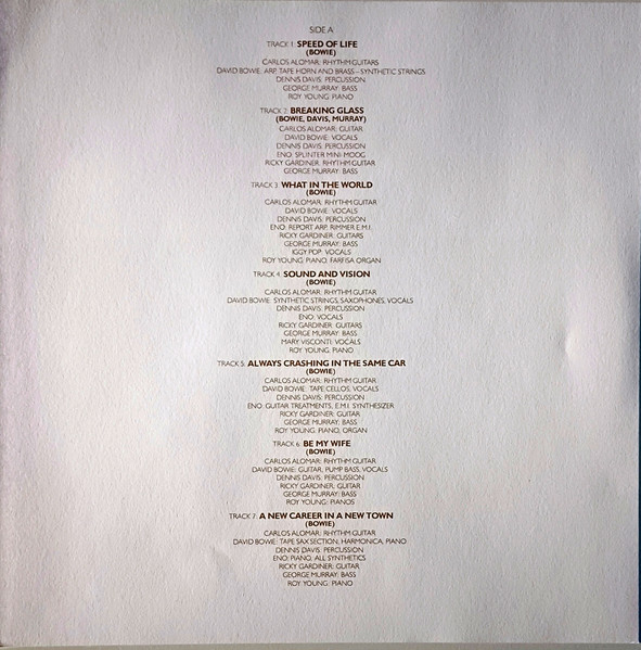 David Bowie - Low (LP, Album, RE, RM, RP)