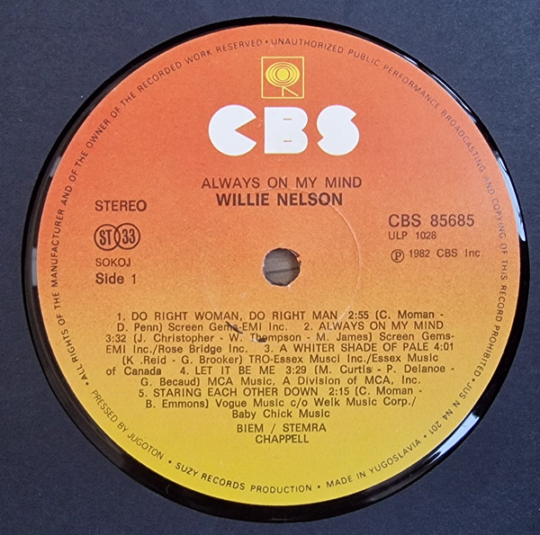 Willie Nelson - Always On My Mind (LP, Album)