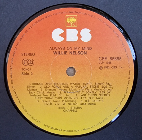 Willie Nelson - Always On My Mind (LP, Album)