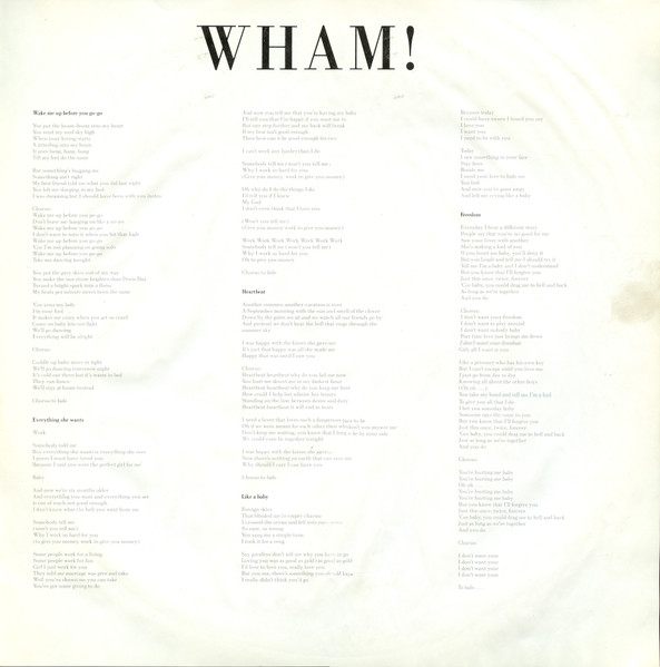 Wham! - Make It Big (LP, Album)