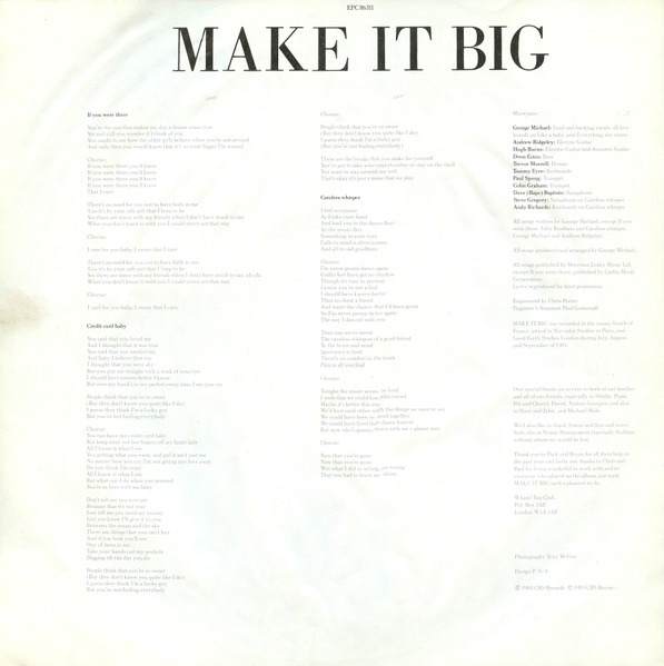 Wham! - Make It Big (LP, Album)