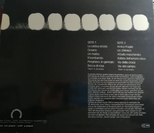 Fabrizio De André - The Best Of (LP, Comp)