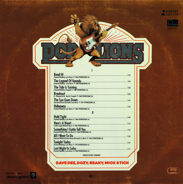 Dave Dee, Dozy, Beaky, Mick & Tich - Bend It! (LP, Album, Comp, RE)