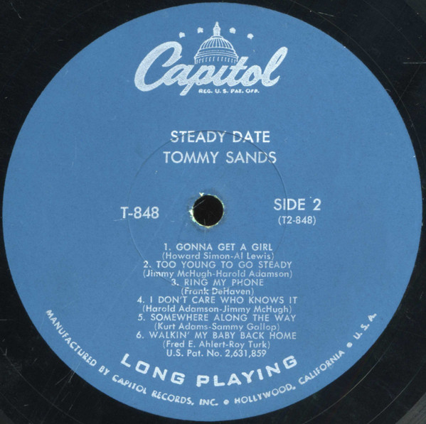 Tommy Sands - Steady Date With Tommy Sands (LP, Album, Mono, Tur)