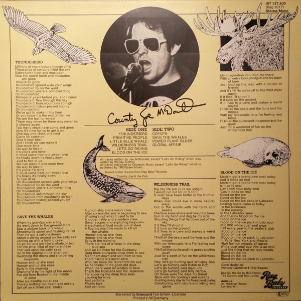Country Joe McDonald - Animal Tracks (LP, Album)
