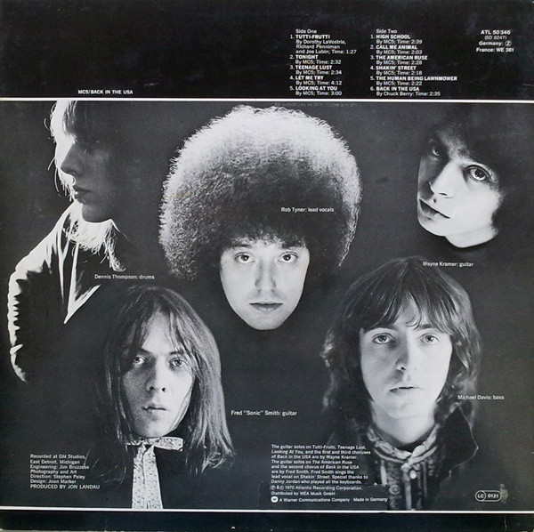 MC5 - Back In The USA (LP, Album, RE)