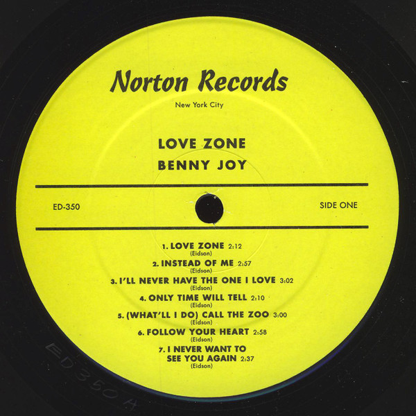 Benny Joy - Love Zone (The Benny Joy Story 1957-61 Vol. 5) (LP, Comp)