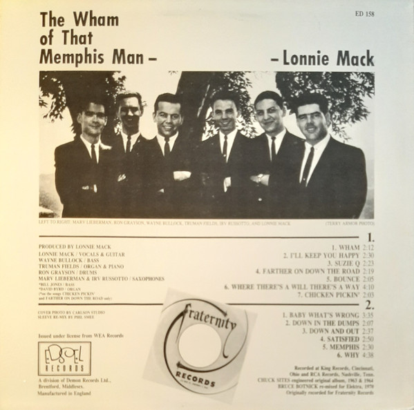 Lonnie Mack - The Wham Of That Memphis Man! (LP, Album, RE)