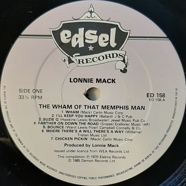 Lonnie Mack - The Wham Of That Memphis Man! (LP, Album, RE)