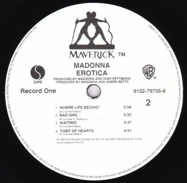 Madonna - Erotica (2xLP, Album, RE, Gat)