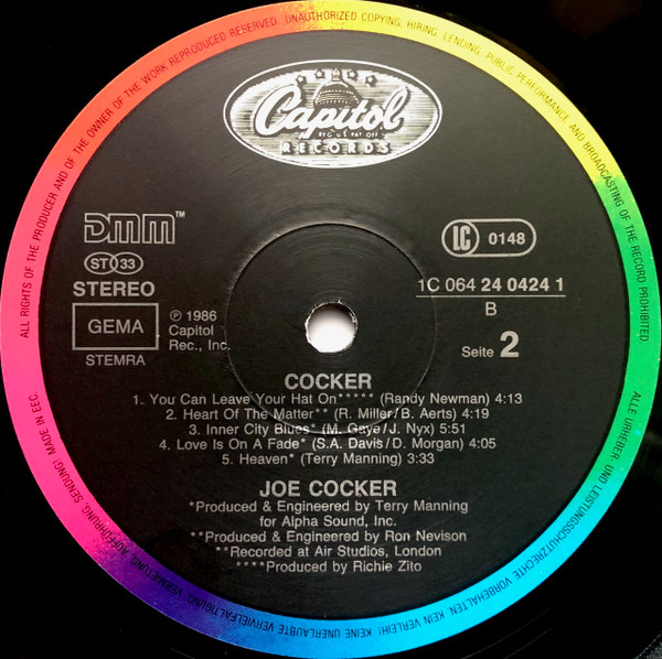 Joe Cocker - Cocker (LP, Album)