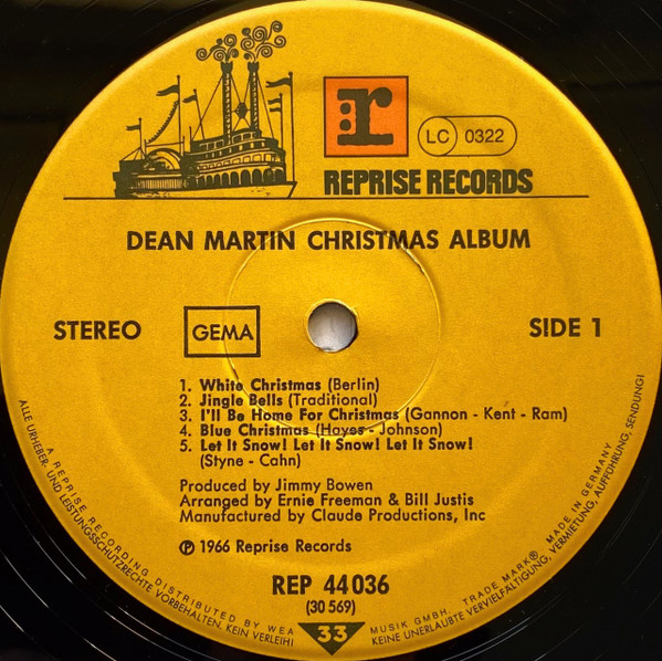 Dean Martin - The Dean Martin Christmas Album (LP, Album, RE)