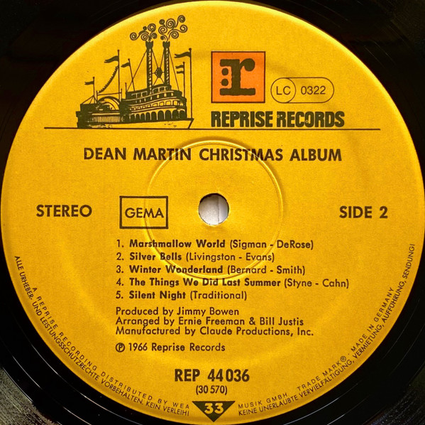 Dean Martin - The Dean Martin Christmas Album (LP, Album, RE)