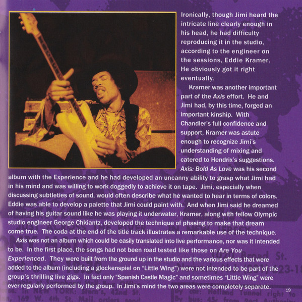 The Jimi Hendrix Experience - Axis: Bold As Love (CD, Album, RE, RM)
