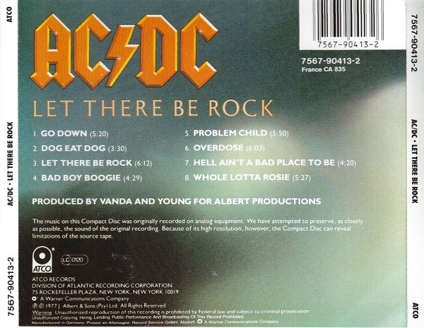 AC/DC - Let There Be Rock (CD, Album, RE)