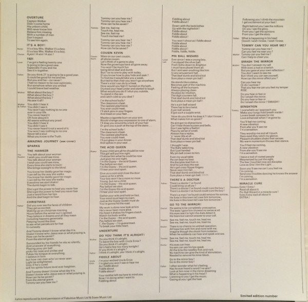 The Who - Tommy (2xLP, Album, RE, Tri)