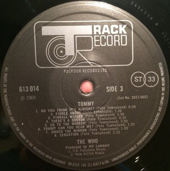 The Who - Tommy (2xLP, Album, RE, Tri)