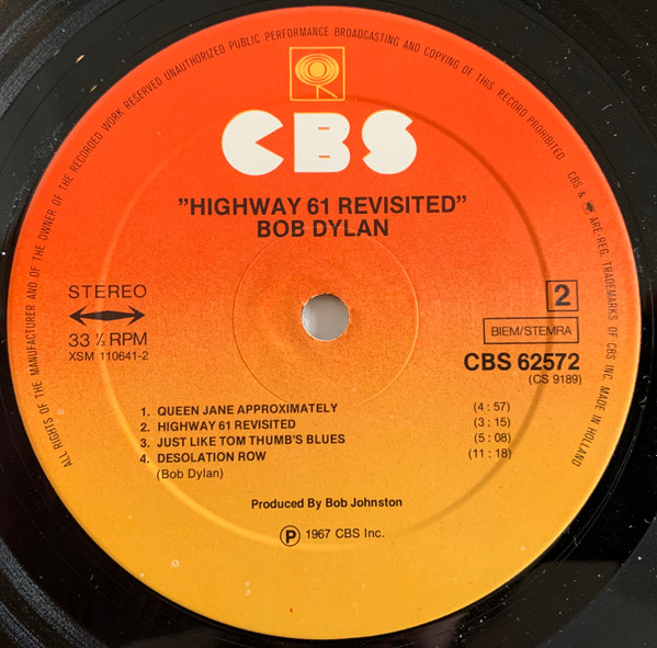 Bob Dylan - Highway 61 Revisited (LP, Album, RP)