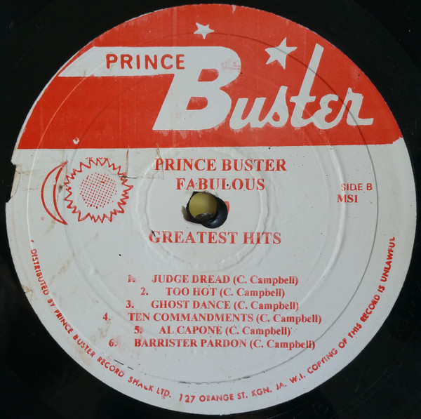 Prince Buster - Fabulous Greatest Hits (LP, Comp, RE)